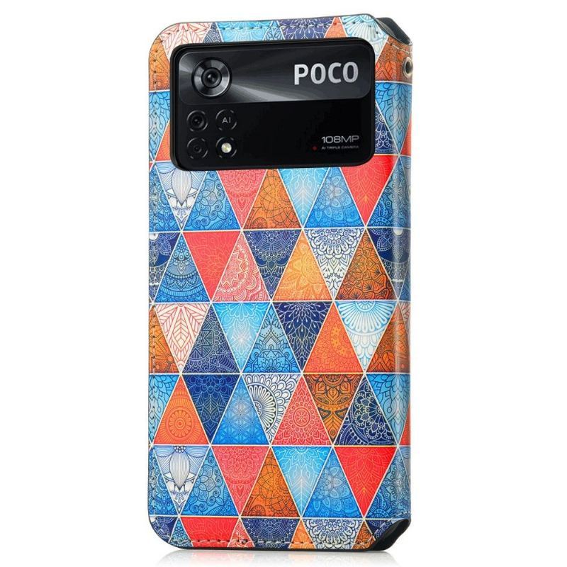 Obudowa Etui Na Telefon do Poco X4 Pro 5G Etui Folio Flap Flip Mandala Kalejdoskop