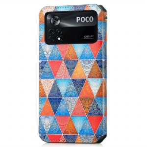 Obudowa Etui Na Telefon do Poco X4 Pro 5G Etui Folio Flap Flip Mandala Kalejdoskop