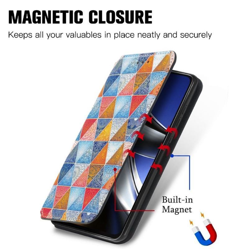 Obudowa Etui Na Telefon do Poco X4 Pro 5G Etui Folio Flap Flip Mandala Kalejdoskop