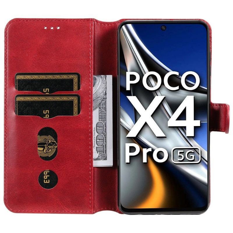 Skórzany Futerał do Poco X4 Pro 5G Anti-fall Enkay Efekt Skóry