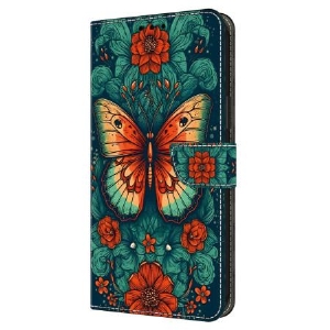 Etui Folio Google Pixel 9 Motyl Na Kwiecistym Tle