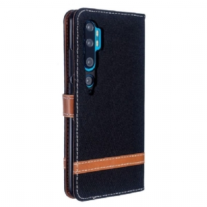 Etui do Xiaomi Mi Note 10 / 10 Pro Obrzeża Etui Folio Pokrowiec Z Tkaniny