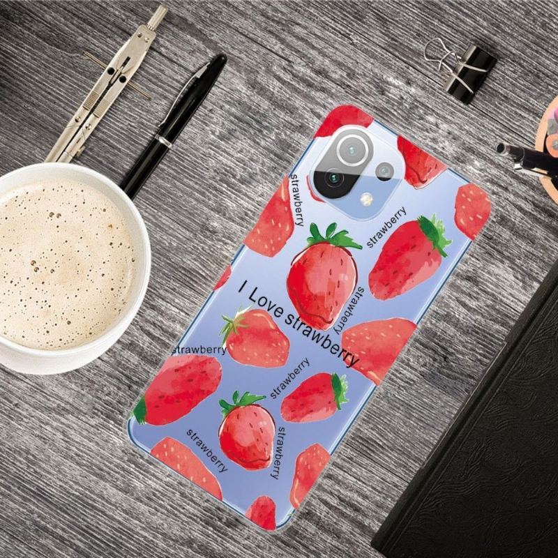 Etui do Xiaomi Mi 11 Biznes Truskawka