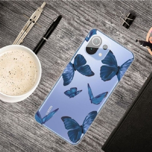 Etui do Xiaomi Mi 11 Niebieskie Motyle