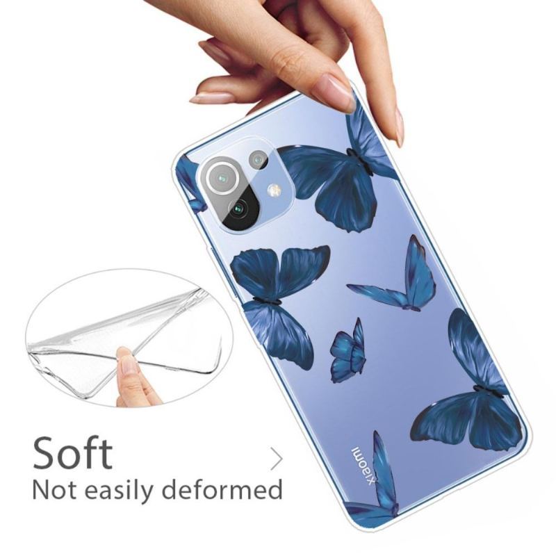 Etui do Xiaomi Mi 11 Niebieskie Motyle