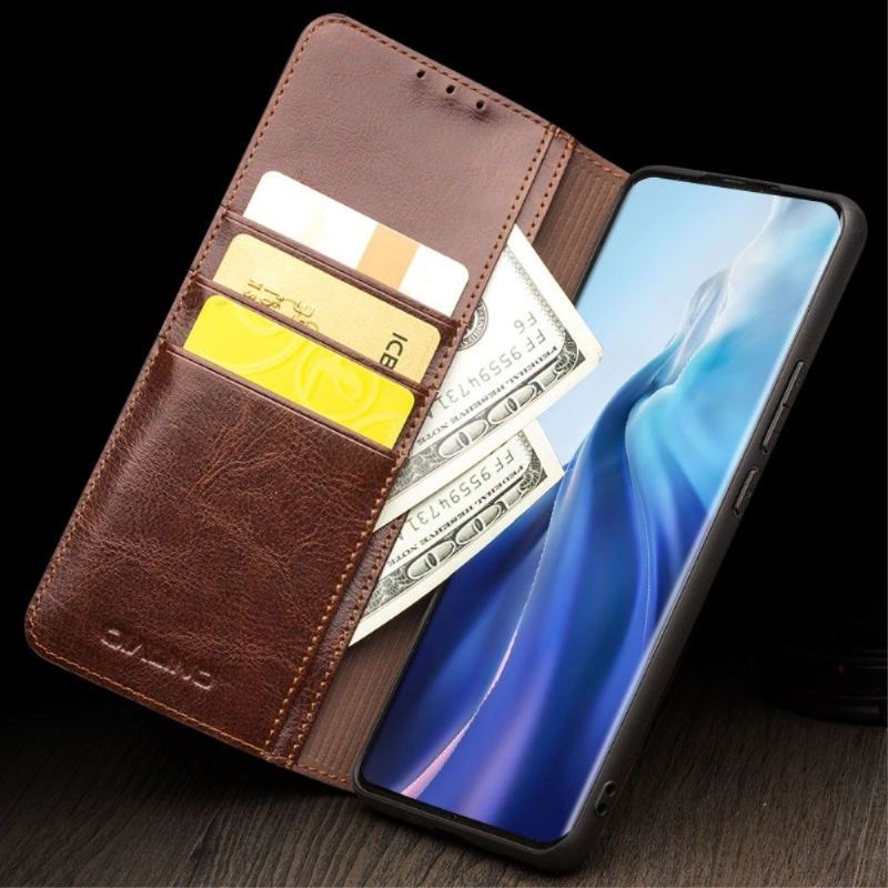 Etui Folio do Xiaomi Mi 11 Ręcznie Robiona Prawdziwa Skóra