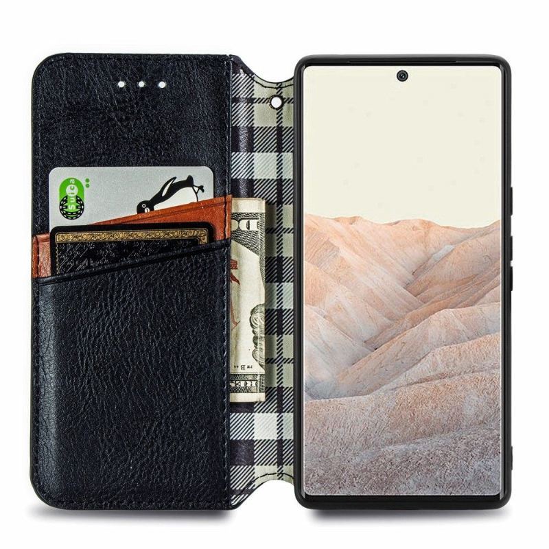 Etui Folio do Google Pixel 6 Classic Kub Design Posiadacz Karty