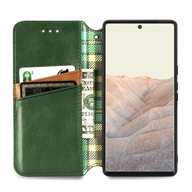 Etui Folio do Google Pixel 6 Classic Kub Design Posiadacz Karty