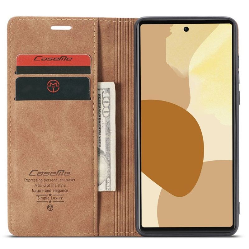 Etui Folio do Google Pixel 6 Imitacja Skóry Seria Retro 013