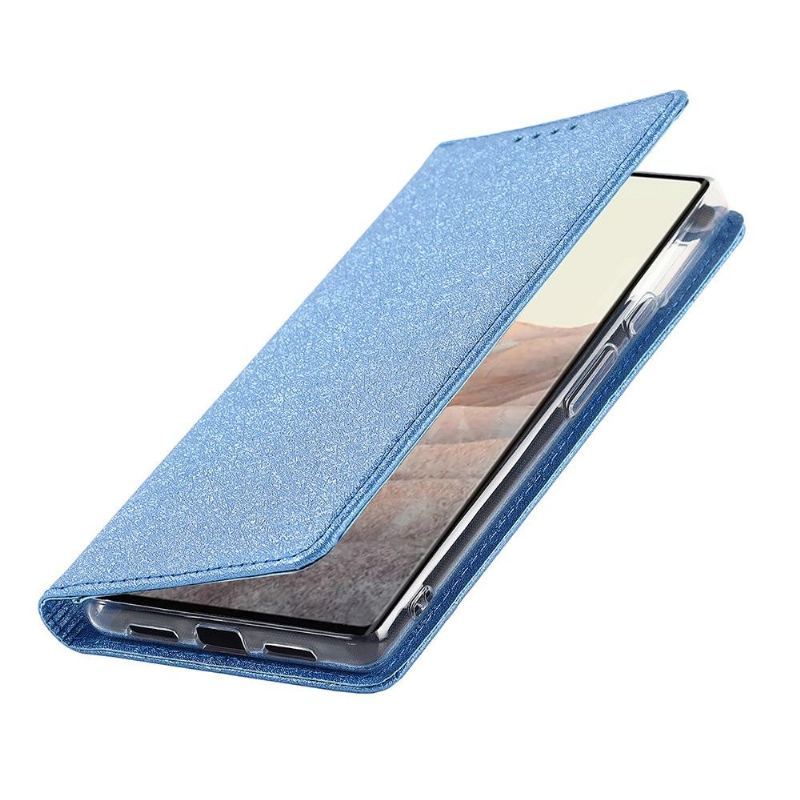 Etui Folio do Google Pixel 6 Skórzany Futerał Blue Moon Etui Na Karty Z Klapką