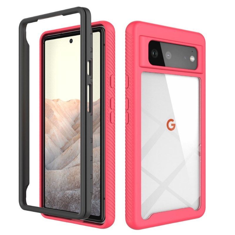 Futerały do Google Pixel 6 Obrzeża Hybrid Shockproof Clear Back