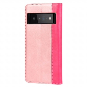 Obudowa Etui Na Telefon do Google Pixel 6 Etui Folio Bicolor Posiadacz Karty Klapki