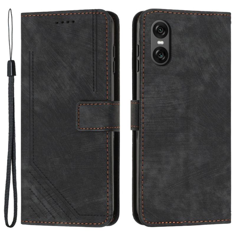 Etui Folio Do Sony Xperia 10 Vi Linie Paska