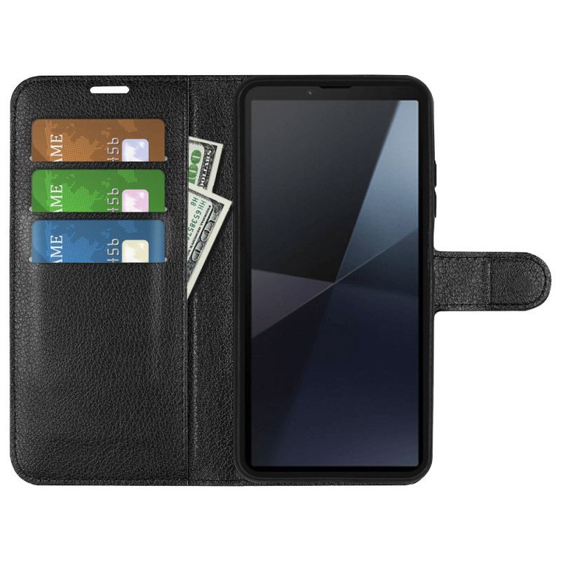 Etui Folio Sony Xperia 10 Vi Sztuczna Skóra Liczi Etui Ochronne