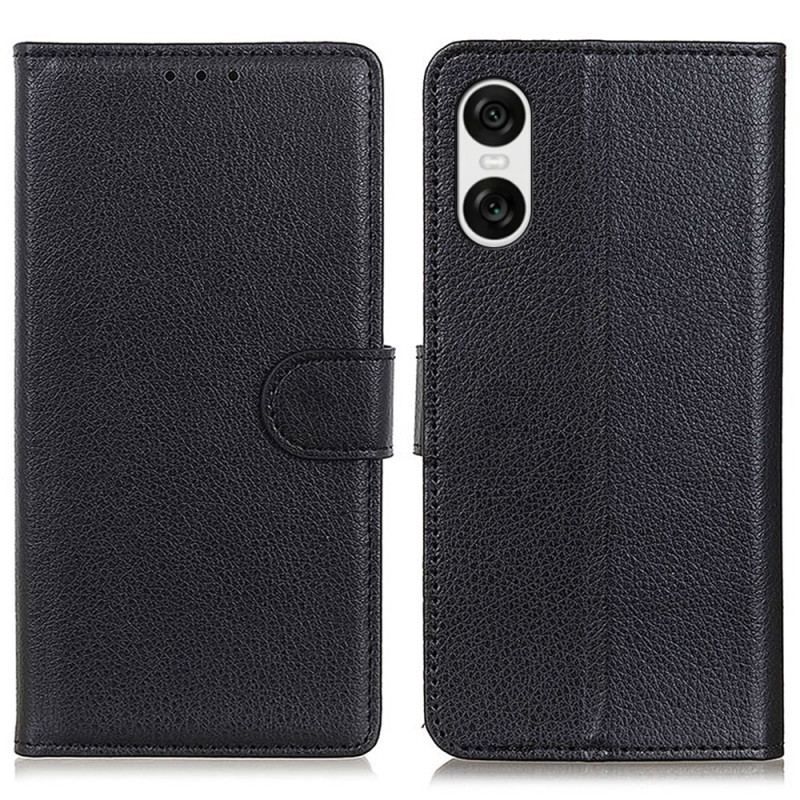 Etui Folio Sony Xperia 10 Vi Tradycyjna Imitacja Serca Etui Ochronne