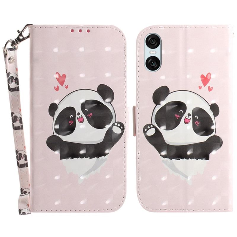 Pokrowce Sony Xperia 10 Vi Panda Love Z Paskiem