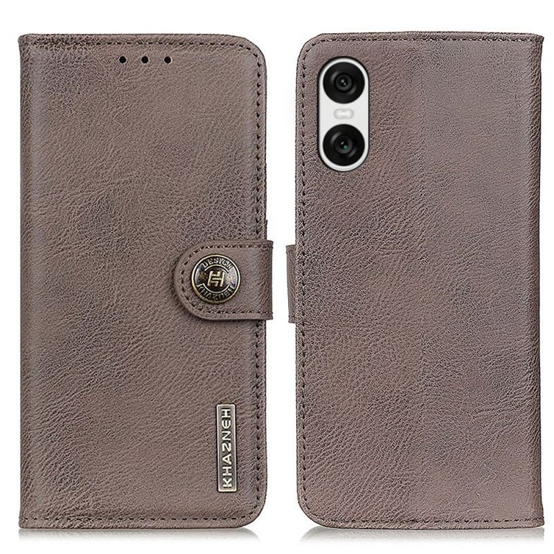 Skórzany Futerał Sony Xperia 10 Vi Etui Na Telefon Sztuczna Skóra W Stylu Retro Khazneh