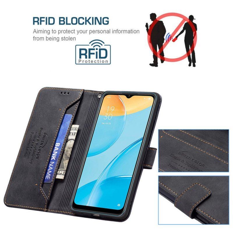 Etui Folio do Oppo A15 Kolor Rfid Binfen