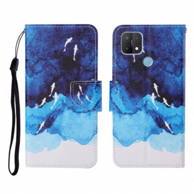 Etui Folio do Oppo A15 Morze Ze Stringami