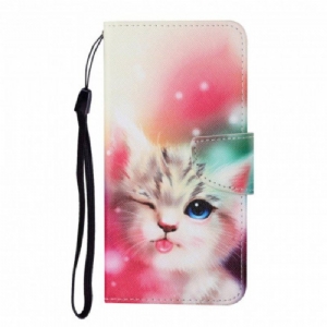 Etui Folio do Oppo A15 Opowieści O Kotach Ze Smyczą