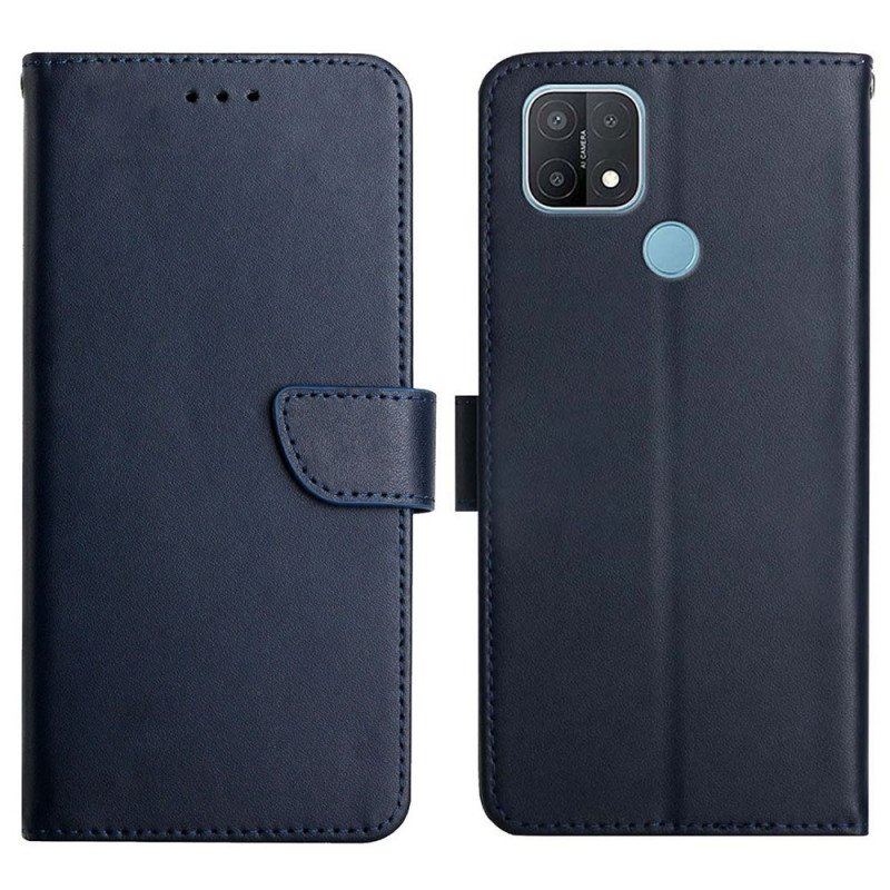 Etui Folio do Oppo A15 Prawdziwa Skóra Nappa