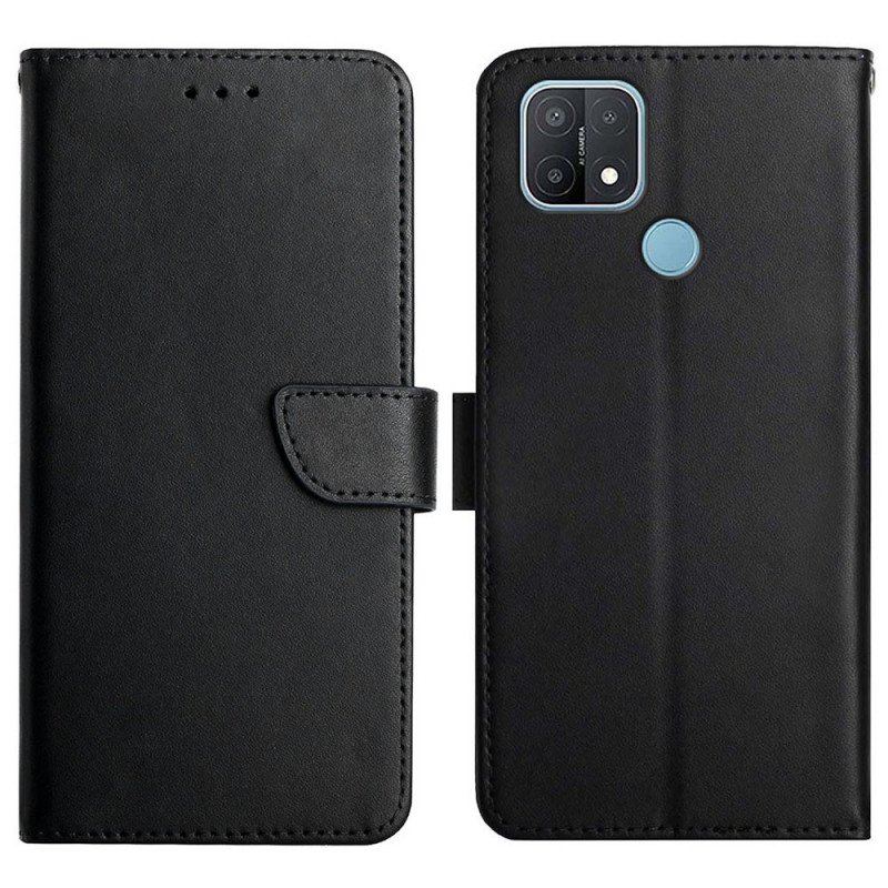 Etui Folio do Oppo A15 Prawdziwa Skóra Nappa