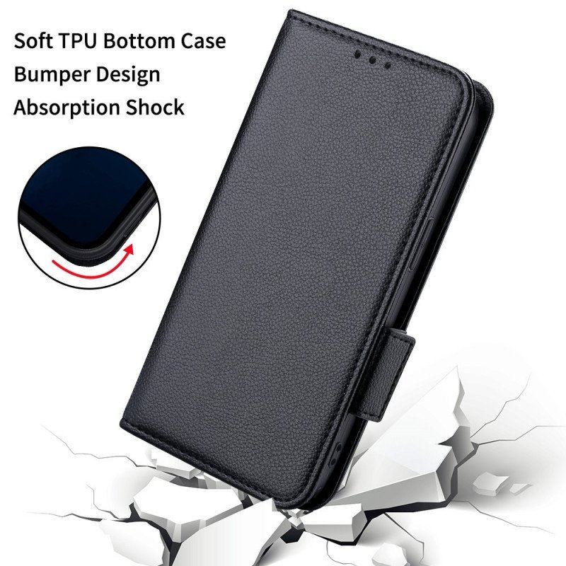 Etui Folio do Oppo A15 Skórzany Futerał Flap Double Litchi Nowe Kolory