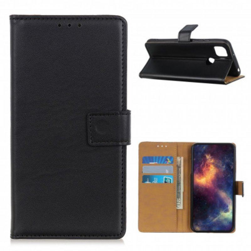 Etui Folio do Oppo A15 Zwykła Sztuczna Skóra