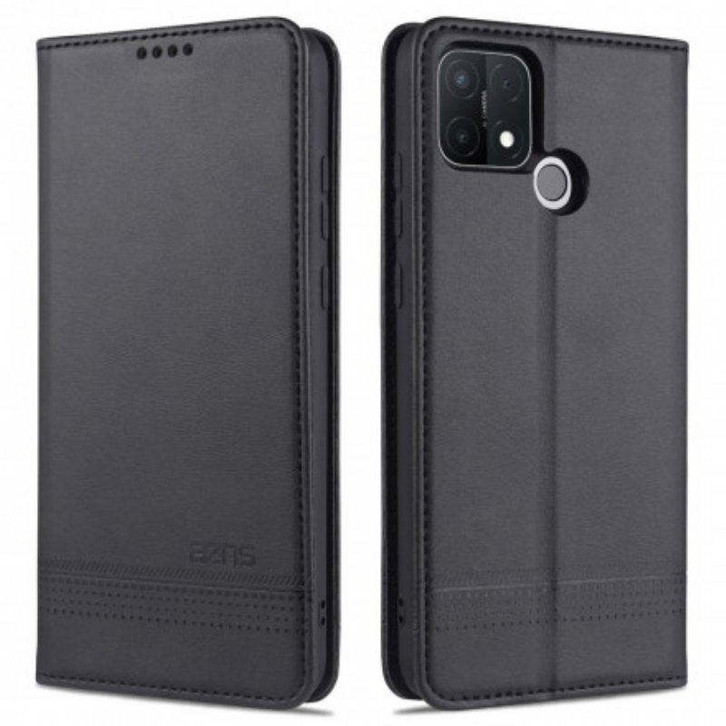 Etui Na Telefon do Oppo A15 Etui Folio Stylizacja Skóry Azns