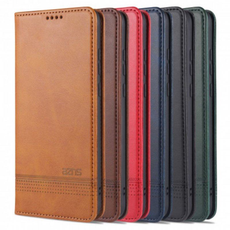 Etui Na Telefon do Oppo A15 Etui Folio Stylizacja Skóry Azns