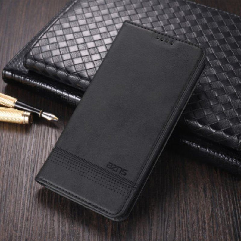 Etui Na Telefon do Oppo A15 Etui Folio Stylizacja Skóry Azns