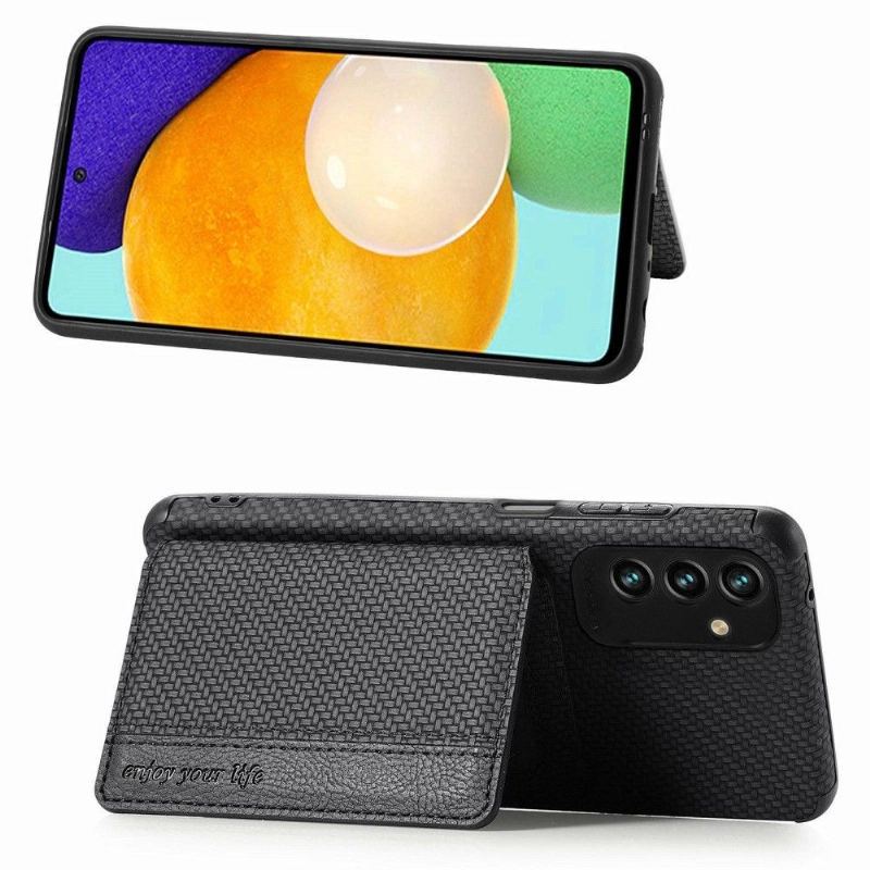 Etui do Samsung Galaxy M23 5G Anti-fall Uchwyt Na Karty Z Włókna Węglowego Stojak Funkcyjny