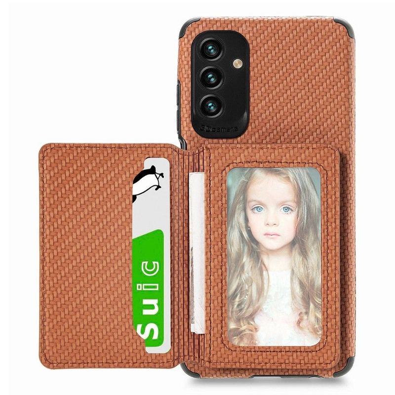 Etui do Samsung Galaxy M23 5G Anti-fall Uchwyt Na Karty Z Włókna Węglowego Stojak Funkcyjny