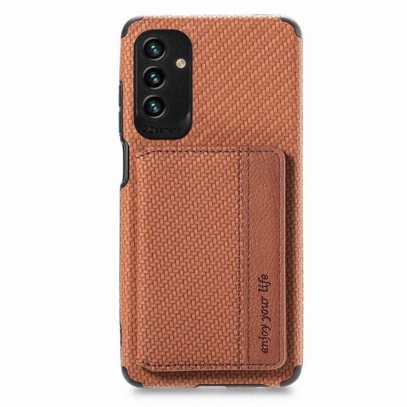 Etui do Samsung Galaxy M23 5G Anti-fall Uchwyt Na Karty Z Włókna Węglowego Stojak Funkcyjny