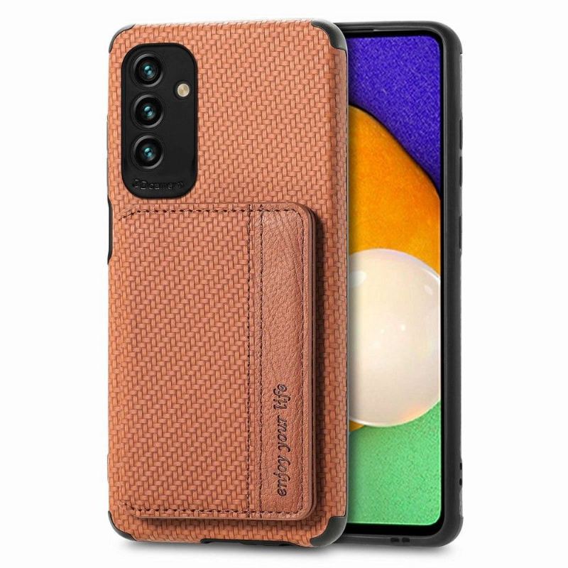 Etui do Samsung Galaxy M23 5G Anti-fall Uchwyt Na Karty Z Włókna Węglowego Stojak Funkcyjny