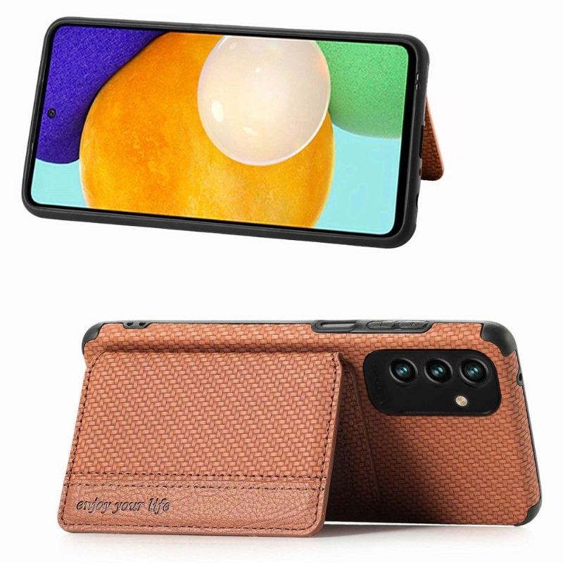 Etui do Samsung Galaxy M23 5G Anti-fall Uchwyt Na Karty Z Włókna Węglowego Stojak Funkcyjny