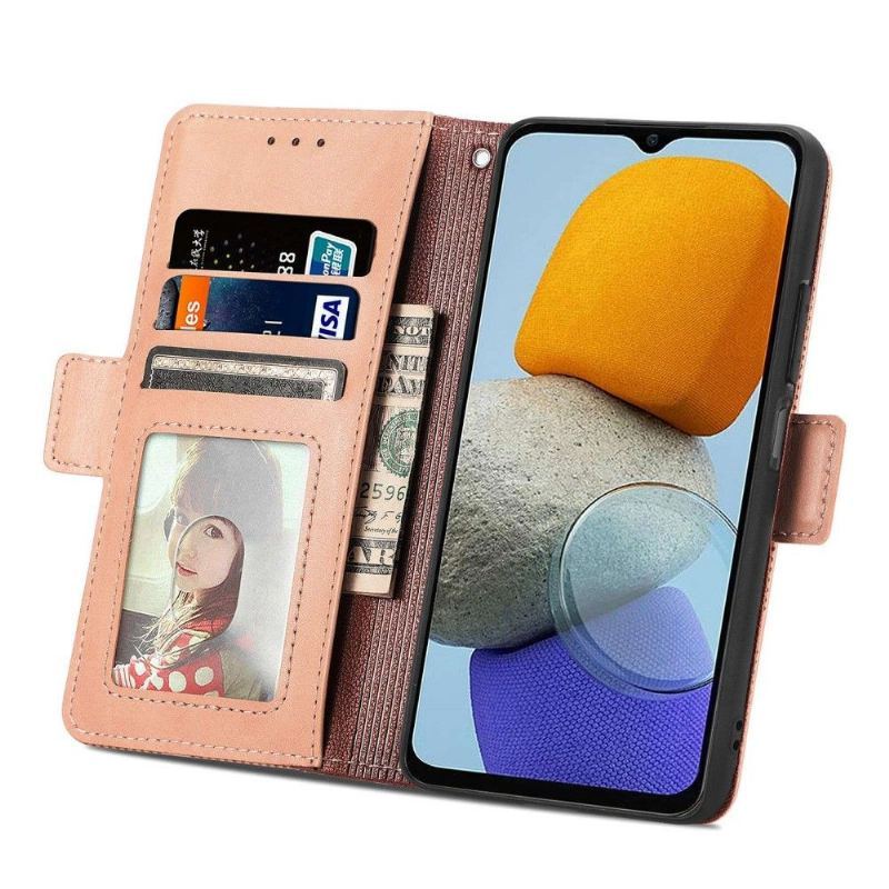 Etui Folio do Samsung Galaxy M23 5G Obrzeża Sztuczna Skóra Z Otworami