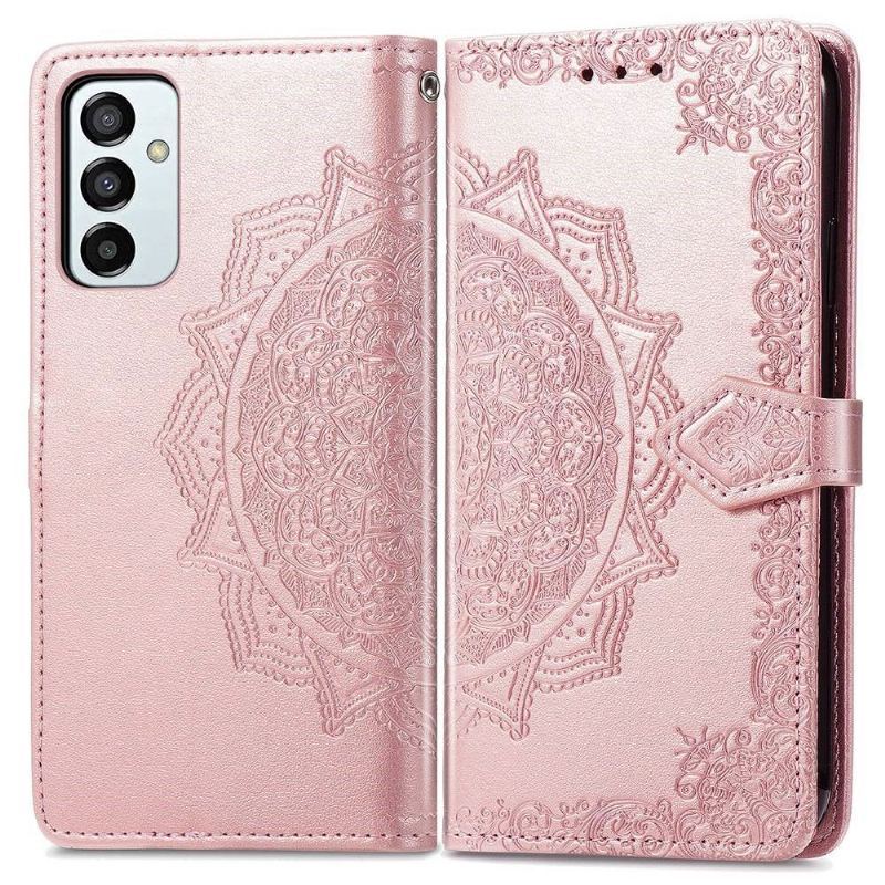 Skórzany Futerał do Samsung Galaxy M23 5G Anti-fall Retro Mandala