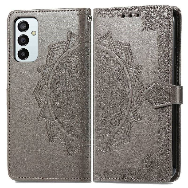 Skórzany Futerał do Samsung Galaxy M23 5G Anti-fall Retro Mandala