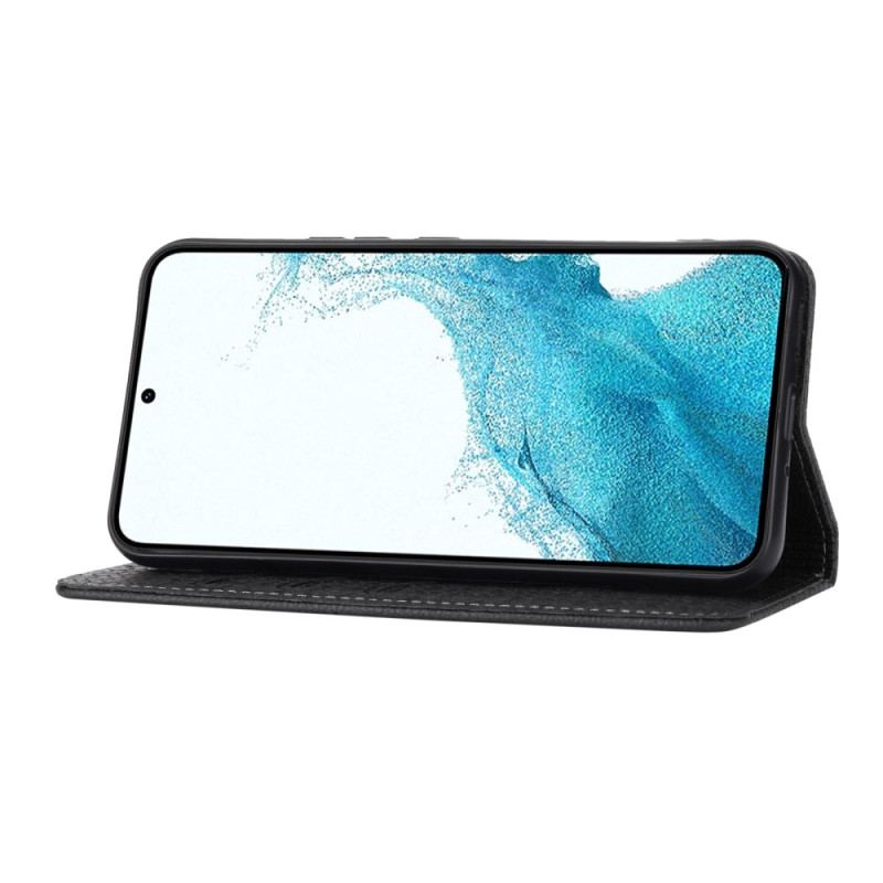 Etui Folio Do Samsung Galaxy A15 Tkany Wzór Z Paskami