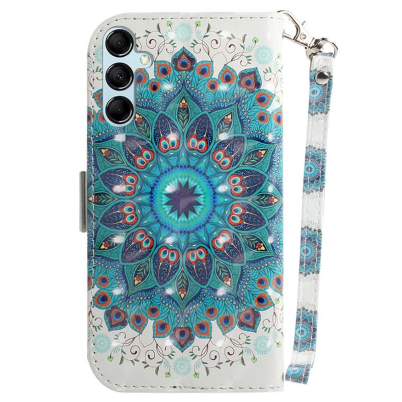 Etui Folio Do Samsung Galaxy A15 Zielona Mandala Z Paskiem