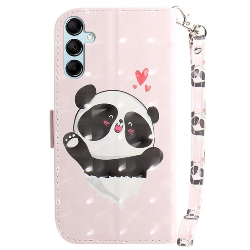 Etui Folio Samsung Galaxy A15 Miłość Panda Z Paskiem