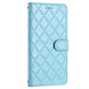 Etui Folio Samsung Galaxy A15 Pikowana Z Paskiem Etui Ochronne