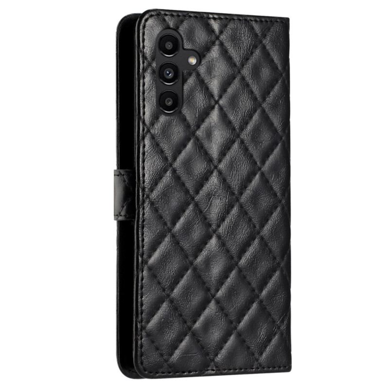 Etui Folio Samsung Galaxy A15 Pikowana Z Paskiem Etui Ochronne