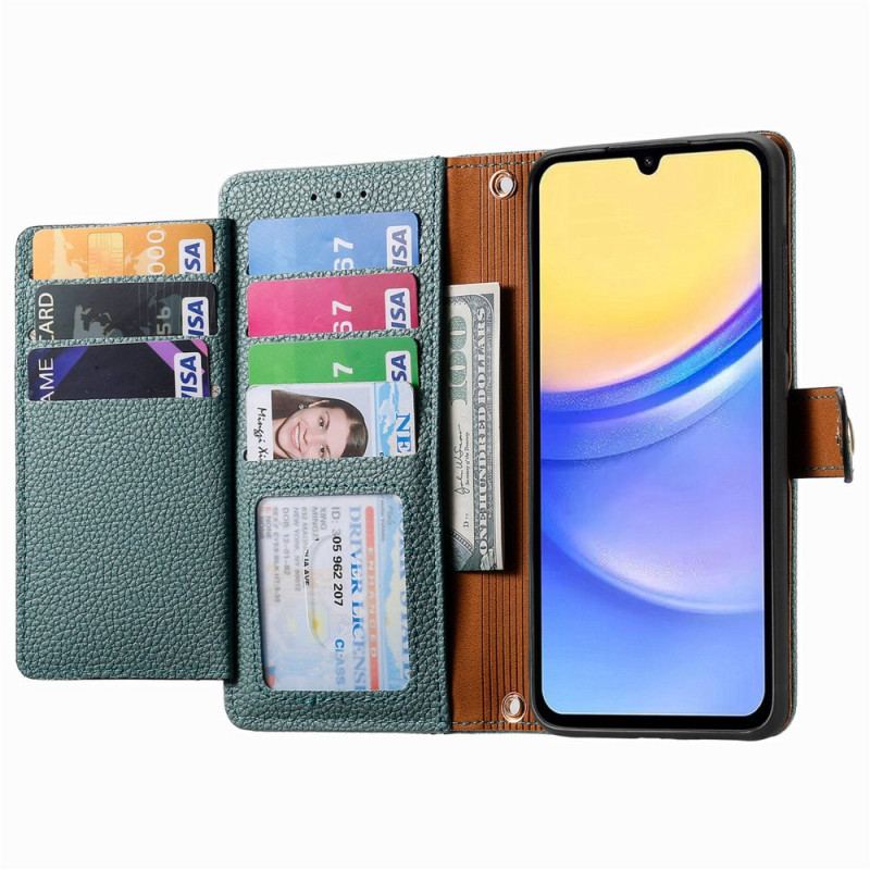 Etui Folio Samsung Galaxy A15 Wzór Serca I Ochrona Rfid Etui Ochronne