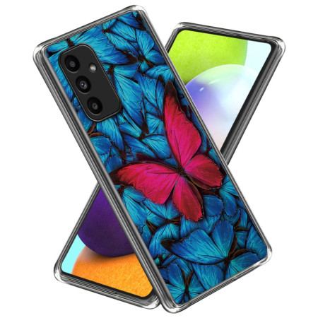 Etui Samsung Galaxy A15 CZerwony Motyl