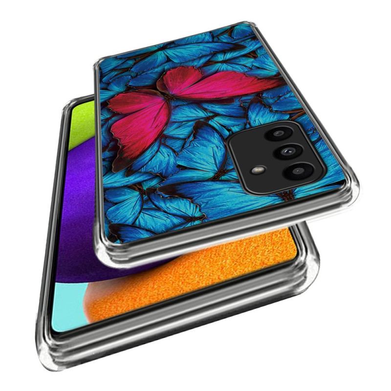 Etui Samsung Galaxy A15 CZerwony Motyl