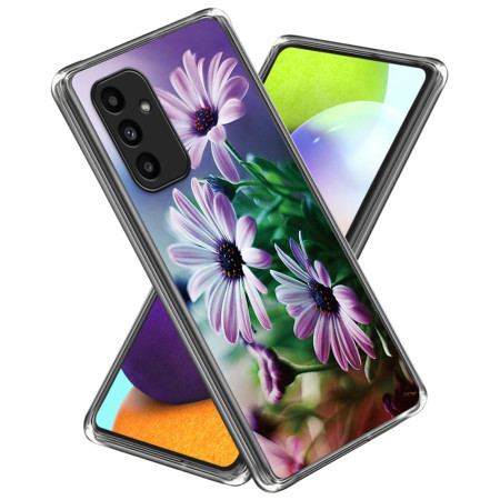 Etui Samsung Galaxy A15 Fioletowe Chryzantemy Etui Ochronne