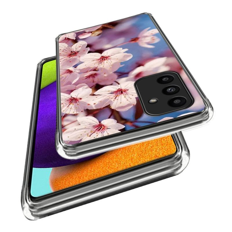 Etui Samsung Galaxy A15 Kwiaty Brzoskwini Etui Ochronne