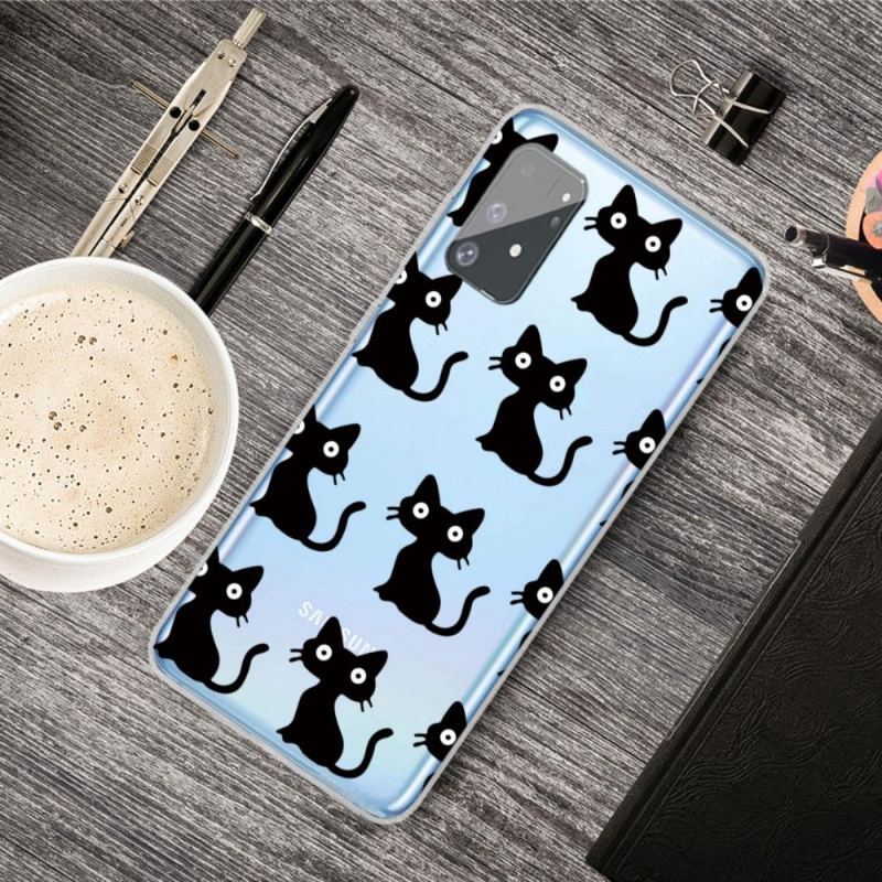 Etui do Samsung Galaxy S10 Lite Przezroczyste Czarne Koty